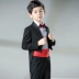 Trẻ em tuxedo Black Flower Girl Dress Boy Suit Suit Nhỏ Suit Boy Piano Performance Host Spring - Váy trẻ em