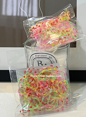头饰弹力皮筋少女糖果色小皮筋