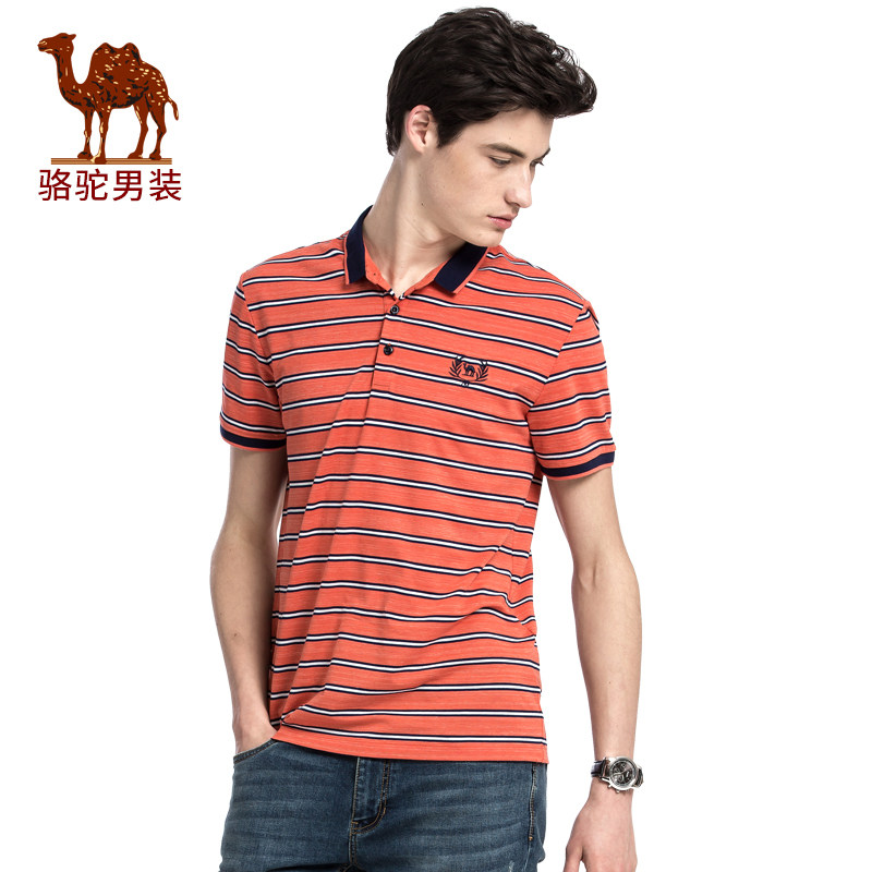 【清仓】骆驼男装夏季男青年翻领polo 骆驼尔居T恤