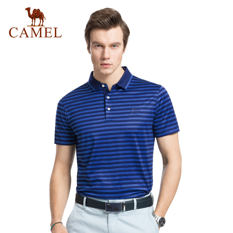 【清仓】骆驼男装夏季男青年翻领polo 骆驼尔居T恤
