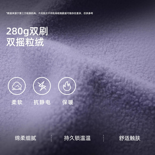 骆驼户外立领抓绒衣女双面加绒保暖抗静电徒步防风摇粒绒外套男 - 图1