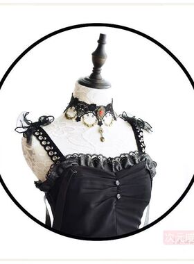 蕾丝复古项圈洛丽塔颈链锁骨脖子项链choker饰品黑色蕾丝颈带哥特