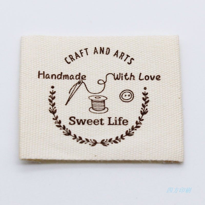 大尺寸handmade纯棉布标印标现货本白棉带DIY手工品布标服装商标,淘宝优惠券,粉丝福利购,淘宝优惠卷