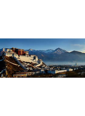 青海雪山高原湖泊布达拉宫挂画