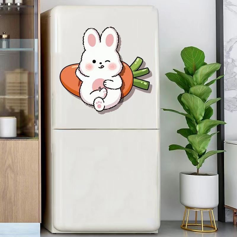 兔年装饰贴纸可爱卡通兔子门贴纸遮丑补洞冰箱柜子墙贴画创意自粘,淘宝优惠券,粉丝福利购,淘宝优惠卷
