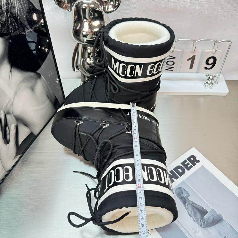 冬季雪地靴女小个子松糕厚底月亮靴加绒加厚保暖棉靴网红爆款增高 - 图2