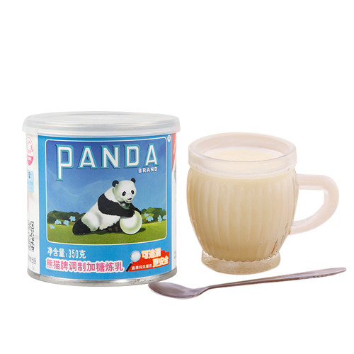 小熊猫炼乳350g 调制甜炼乳烘焙甜品蛋挞面包酱奶茶原料 熊猫炼乳 - 图1