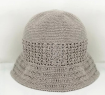 Grey Engraved Fisherman Hat Crochet Needle Figure Decontrol Hat Crochet Wool Thread Woven Handmade Diy Picture Tutorial New