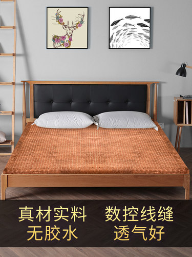 天然全山棕床垫纯手工薄款椰棕垫无胶折叠硬棕榈经济型粽垫子定制 - 图0