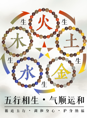 山川心语五行金木水火土男女手串