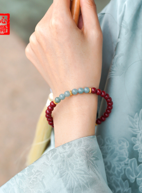 本命年朱砂红绳旺财手串