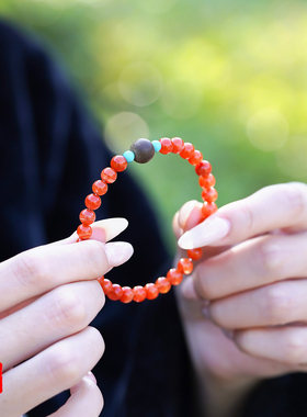 山川心语本命年南红玛瑙转运手链