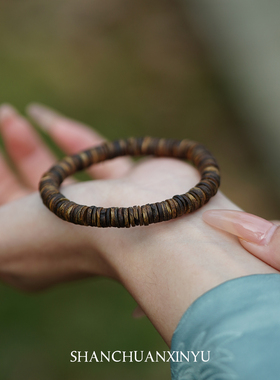 老料沉香手串高油收藏级绿奇楠