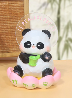 可爱喜气莲莲动物小摆件