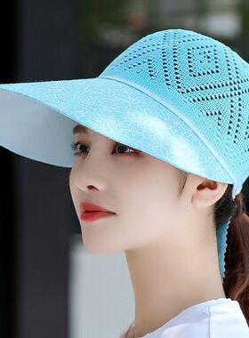 透气防晒太阳帽大沿帽夏季帽子遮阳帽中老年帽子大檐妈妈婆婆旅游
