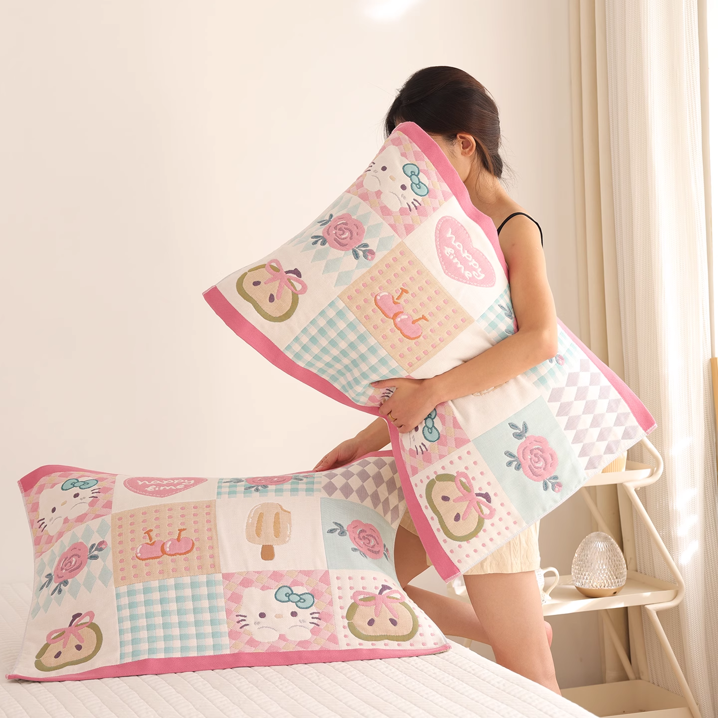 八层纯棉纱布枕巾一对装四季新款柔软透气加厚盖巾家用全棉枕头巾,淘宝优惠券,粉丝福利购,淘宝优惠卷