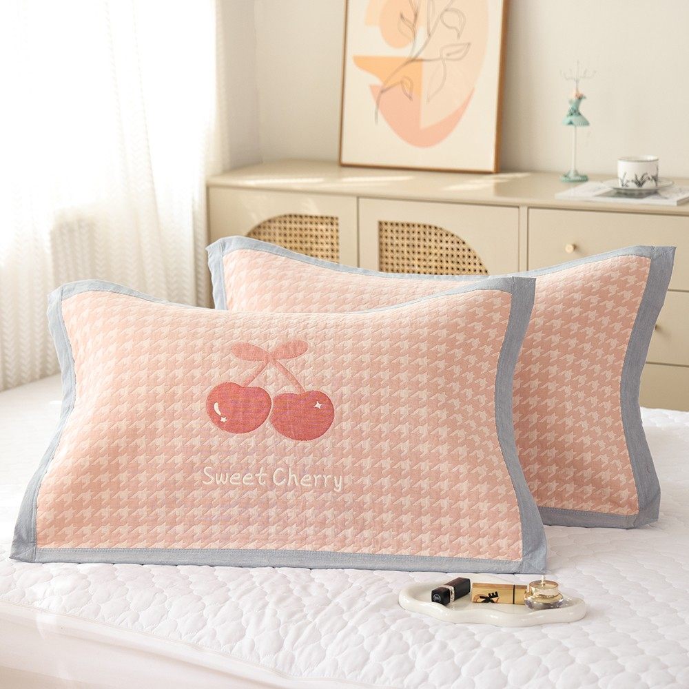 八层纯棉纱布包边枕巾一对装家用枕头巾柔软透气吸汗成人全棉盖巾,淘宝优惠券,粉丝福利购,淘宝优惠卷