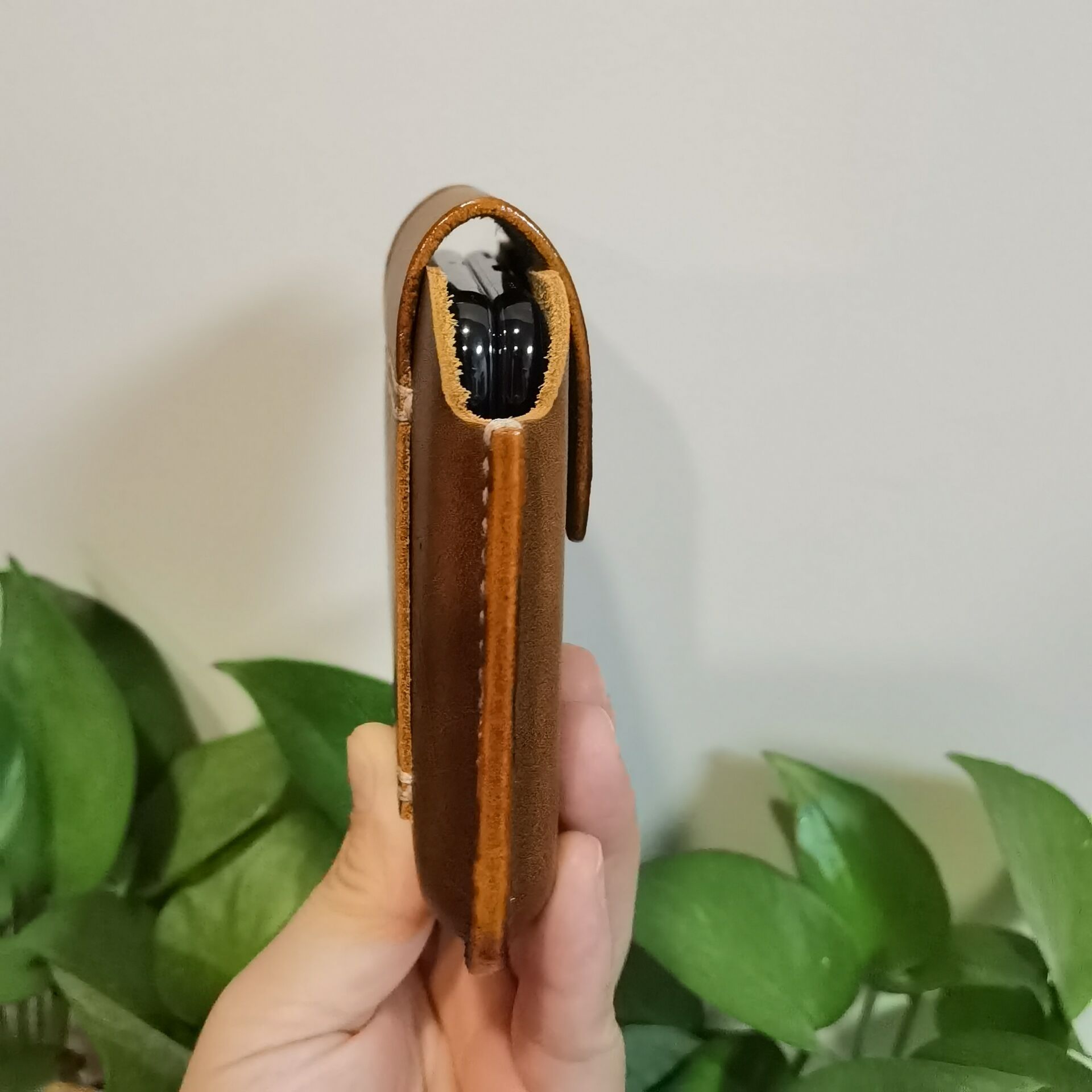 适用于OPPO Find N2 Flip折叠屏保护套牛皮手机包高档真皮挂腰套 - 图0