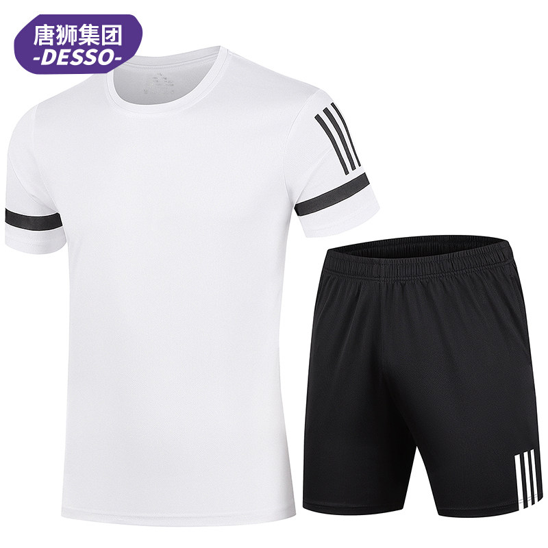 DESSO跑步运动套装男短袖健身服快干晨跑健身装备篮球训练服健身5