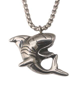 欧美复古海洋生物吊坠不锈钢鲨鱼