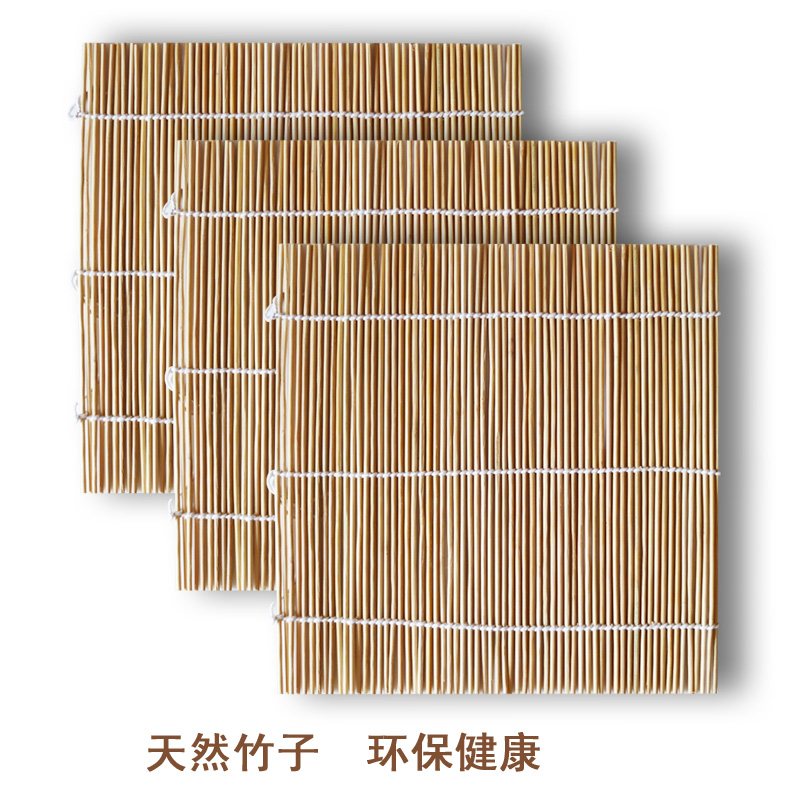 竹蒸片篦子蒸笼垫蒸包子馒头方形圆形隔热垫蒸盘竹帘防水汽寿司帘 - 图3