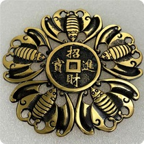 Large ancient playing brass bat money imitation ancient handicraft into treasure auspicious hanging decoration folk to spend copper money bronze coin swing piece