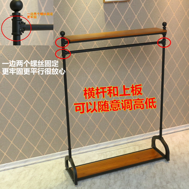 服装店展示架落地可移动双层童装挂衣架女装货架婚纱店陈列架升降,淘宝优惠券,粉丝福利购,淘宝优惠卷