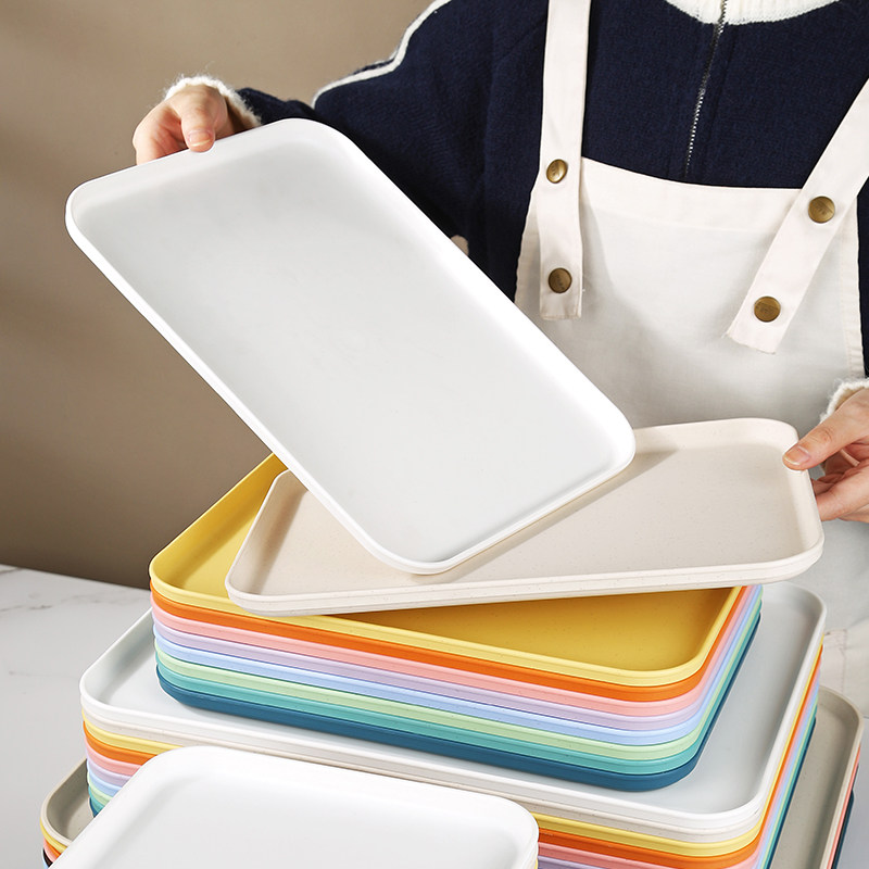 家用加厚塑料托盘大号茶杯长方形水果创意客厅水杯盘幼儿园彩泥盘,淘宝优惠券,粉丝福利购,淘宝优惠卷