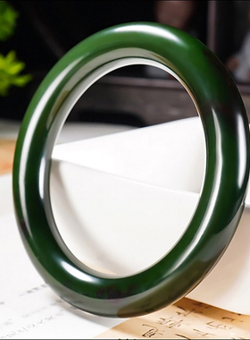 新疆郭磊作品和田玉俄料7号矿红皮老料碧玉手镯66.62克内径57mm