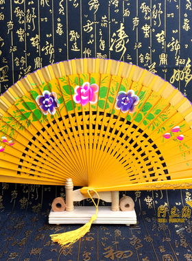 拍摄跳舞蹈扇手绘中国风折扇道具