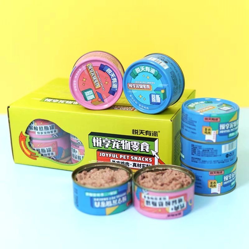 悦天有派犬猫通用罐头慕斯罐鸡肉三文鱼鸡肉玻尿酸高汤补水罐,淘宝优惠券,粉丝福利购,淘宝优惠卷
