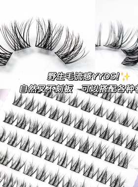 5D貂绒三部曲~24排超大容量睫毛书单簇自然磨尖下睫毛仿真柔软
