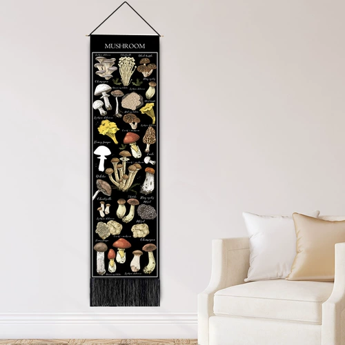 Настенное крепление с грибочками-гвоздиками, гобелен