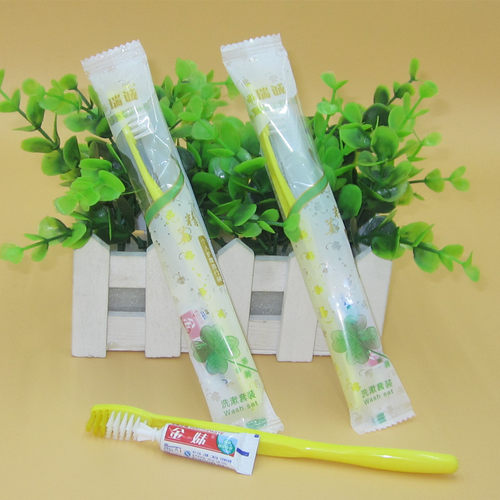 一次性牙刷宾馆酒店用品300只27元牙刷牙膏套装洗漱牙具定制包邮 - 图2