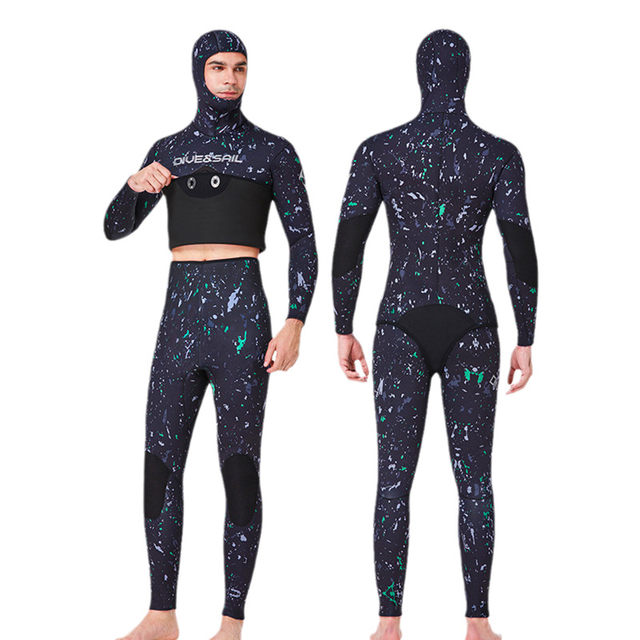 New diving suit 1.5mm3mm split light skin 5mm7mm fishing and hunting suit  winter warm semi-dry clothes rubber