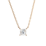 Бриллиантовая платиновая подвеска для принцессы, цепочка до ключиц, с драгоценным камнем, 18 карат