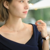 Бриллиантовая платиновая подвеска для принцессы, цепочка до ключиц, с драгоценным камнем, 18 карат