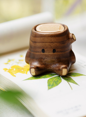 小树桩车载扩香器/创木工坊创意实木车载香薰桌面小香氛摆件礼物