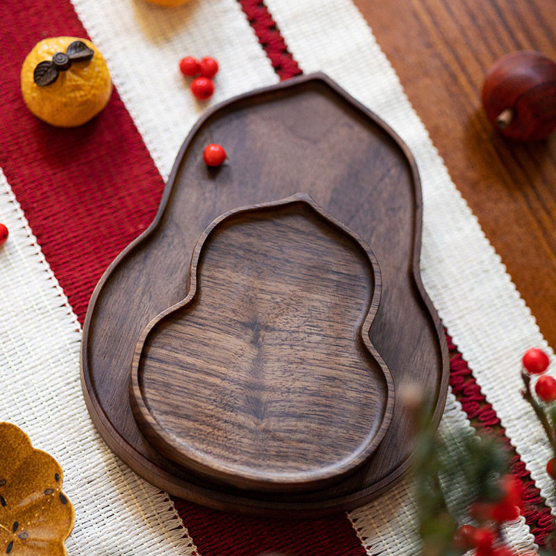葫芦盘/黑胡桃木盘茶道壶承垫小茶盘托盘功夫茶具收纳,淘宝优惠券,粉丝福利购,淘宝优惠卷