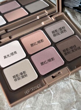 HERORANGE六色眼影综合盘
