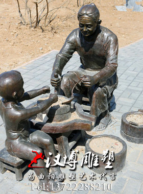 民俗文化古代小吃街景观人物雕塑