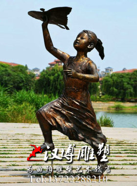 玻璃钢小孩户外景观主题雕塑