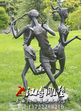 玻璃钢小孩户外景观人物雕塑