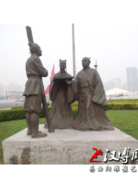 玻璃钢校园文化风人物雕塑定制