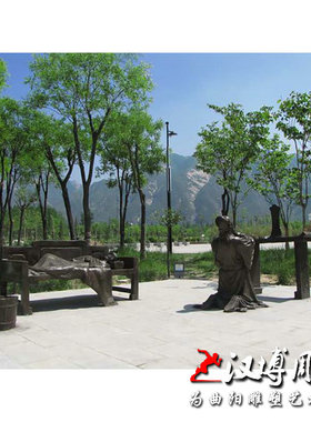 玻璃钢古代公园人物雕塑