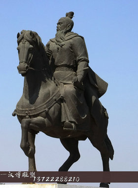 骑马户外公园景观摆件人物雕塑