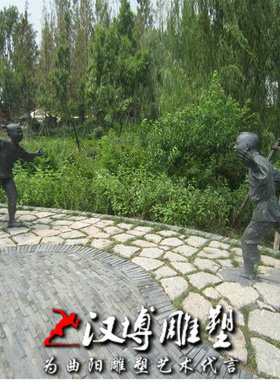 步行街公园人物雕塑