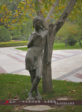 玻璃钢骑自行车运动风人像雕塑