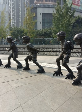小孩校园户外步行街雕像装饰品