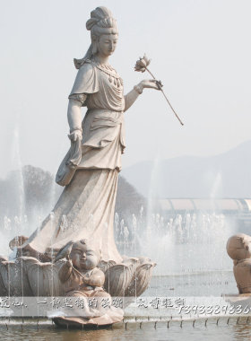 荷花仙子大型景观人物铜雕